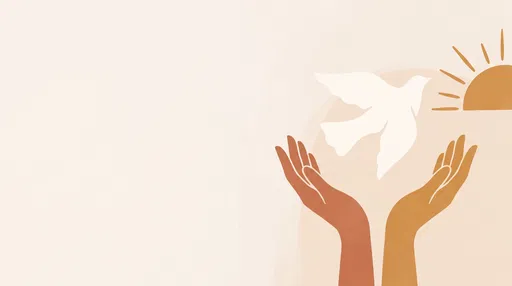 Minimalist Hands Releasing White Bird Illustration
