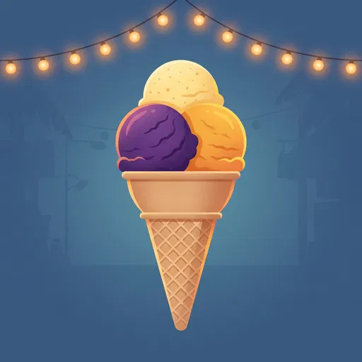 Filipino Sorbetes Ice Cream Cone Illustration