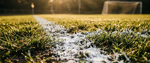 Golden Hour Soccer Field Chalk Line