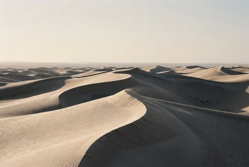 Minimalist Desert Sand Dunes Landscape