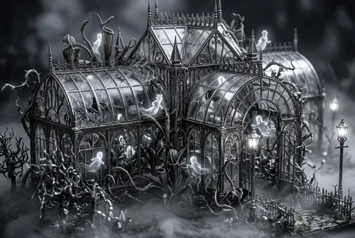 Haunted Victorian Glass Conservatory Miniature