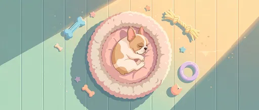 Sleeping French Bulldog Puppy Top View