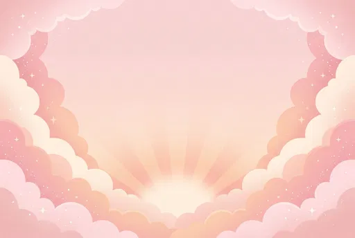 Dreamy Pastel Pink Cloud Sunrise Background