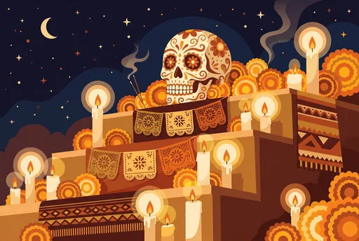 Day of the Dead Sugar Skull Altar