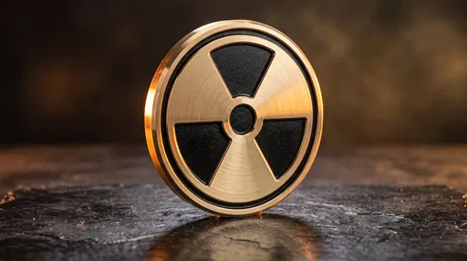 Brass and Black Radiation Symbol Disc