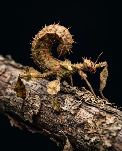 Spiny Leaf Insect on Branch