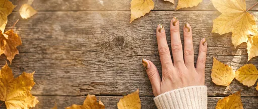 Autumn Swirl Nail Art on Wood