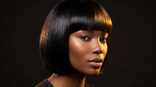 Black Woman With Sleek Black Bob