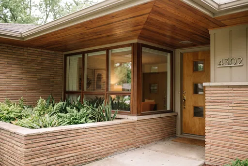 Mid-Century Ranch House Entryway Detail