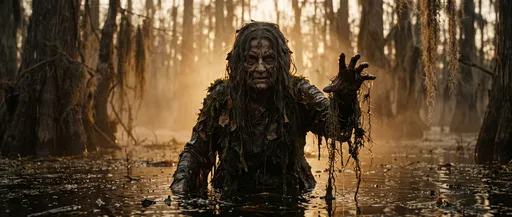 Muddy Swamp Witch in Golden Mist