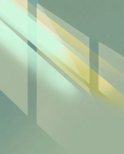 Abstract Mint and Gold Light Beams