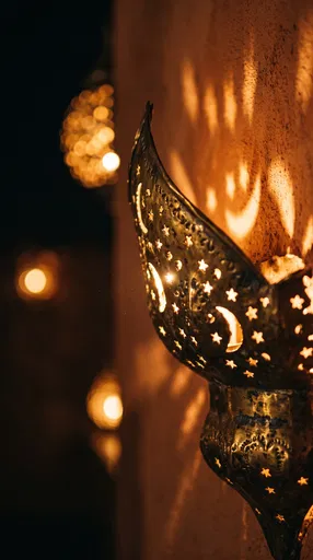Glowing Brass Moroccan Wall Lantern