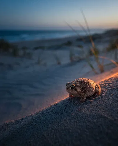 Desert Rain Frog on Coastal Dune