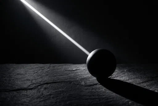Matte Black Sphere in Diagonal Light