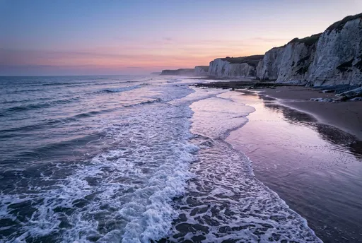 White Cliffs Coastline at Pastel Twilight
