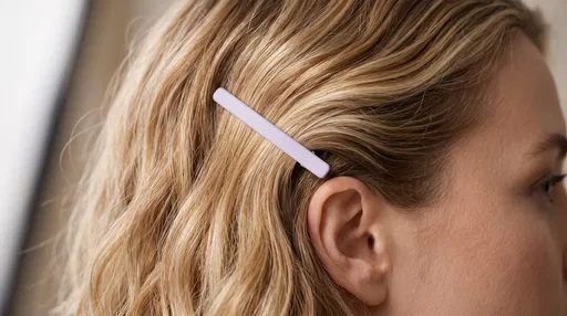 Close-Up of Blonde Hair with Pastel Clip