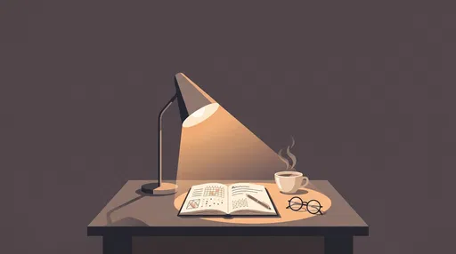 Cozy Desk With Journal and Lamp