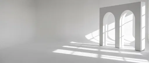 Minimalist White Double Archway Studio Background