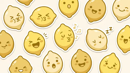 Cute Expressive Cartoon Lemon Stickers