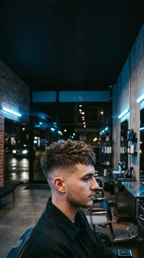 Young Man With Low Fade in Salon