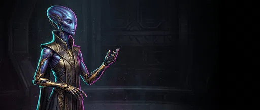 Futuristic Alien Diplomat With Copy Space