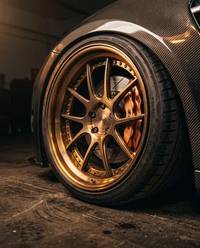 Bronze Alloy Wheel and Carbon Fender