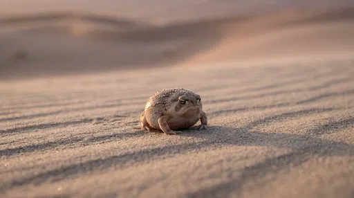 Desert Rain Frog on Sand Dune