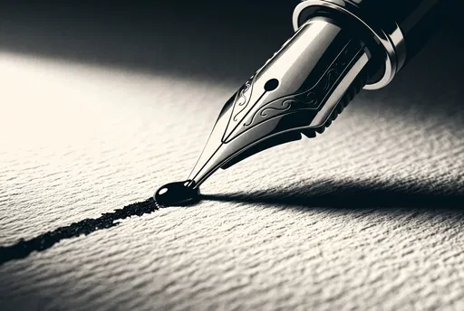 Fountain Pen Nib Drawing Ink Line