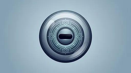 Glossy Blue Geometric Eye Icon