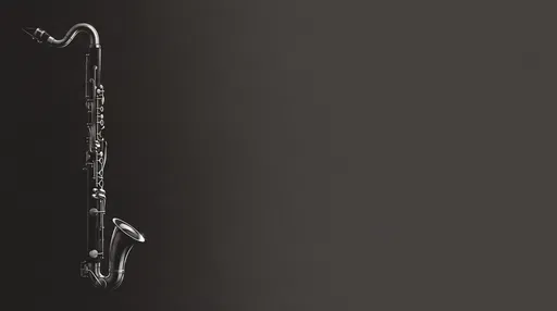 Minimalist Bass Clarinet on Charcoal Background