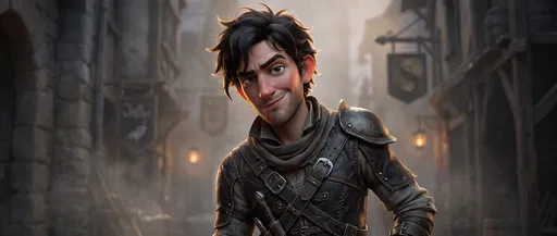 Stylized 3D Fantasy Rogue Smirking