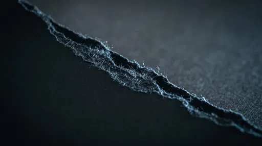 Macro Torn Black Cardstock Edge Texture
