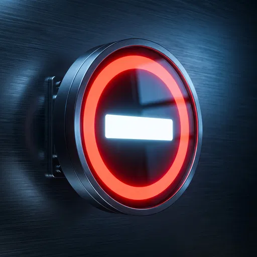 Illuminated LED No Entry Sign