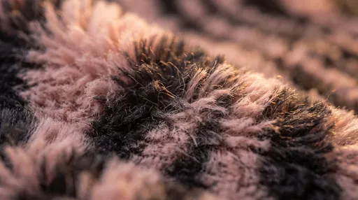 Pink and Charcoal Faux Fur Macro