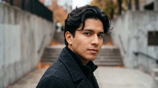 Portrait of Man With Wavy Hair