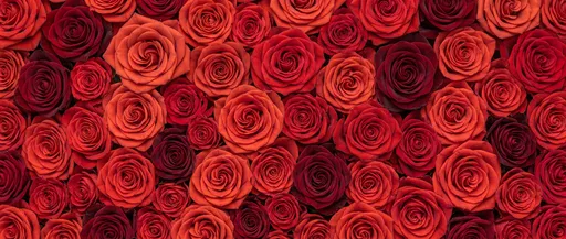 Dense Overhead Red Rose Carpet Background