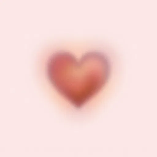 Soft Focus Pink Aura Heart Background
