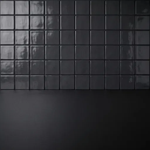 Dark Charcoal Tile Wall and Matte Tabletop