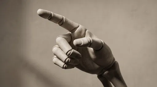 Matte Stone Mannequin Hand Pointing