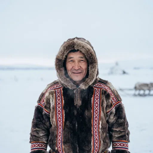 Portrait of Smiling Indigenous Reindeer Herder