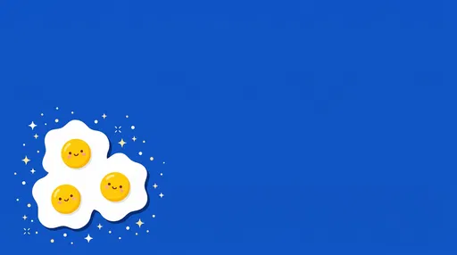 Cute Smiling Eggs On Blue Background