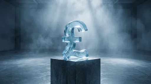 Translucent Blue Glass Pound Symbol