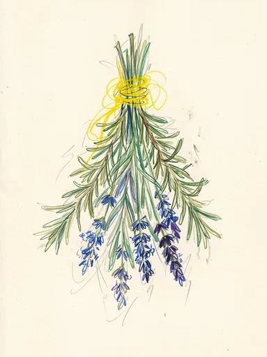 Colored Pencil Rosemary and Lavender Bundle
