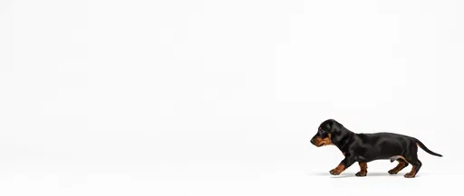 Black and Tan Dachshund Puppy Walking