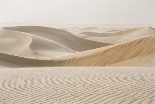 Minimalist Beige Desert Sand Dunes and Ripples