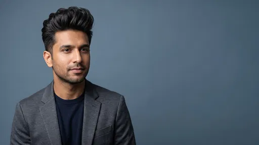 Studio Portrait of South Asian Man