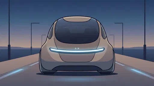 Futuristic Electric Pod Car Illustration