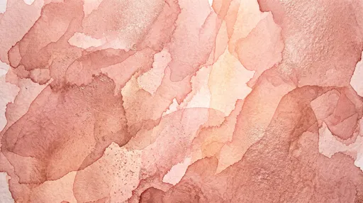 Terracotta Pink and Rose Gold Watercolor Wash