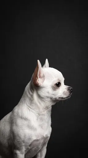 White Chihuahua Profile Studio Portrait
