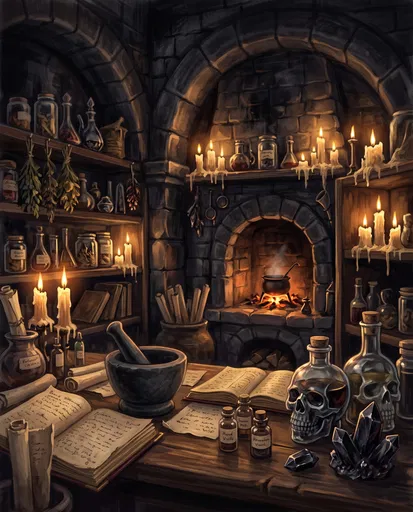 Gothic Alchemist Workshop Fantasy Illustration